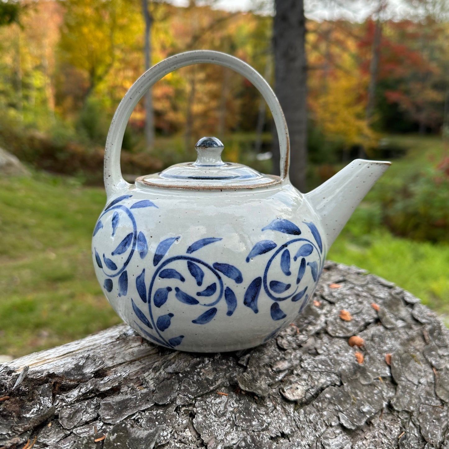 Cobalt Vine Tea Pot
