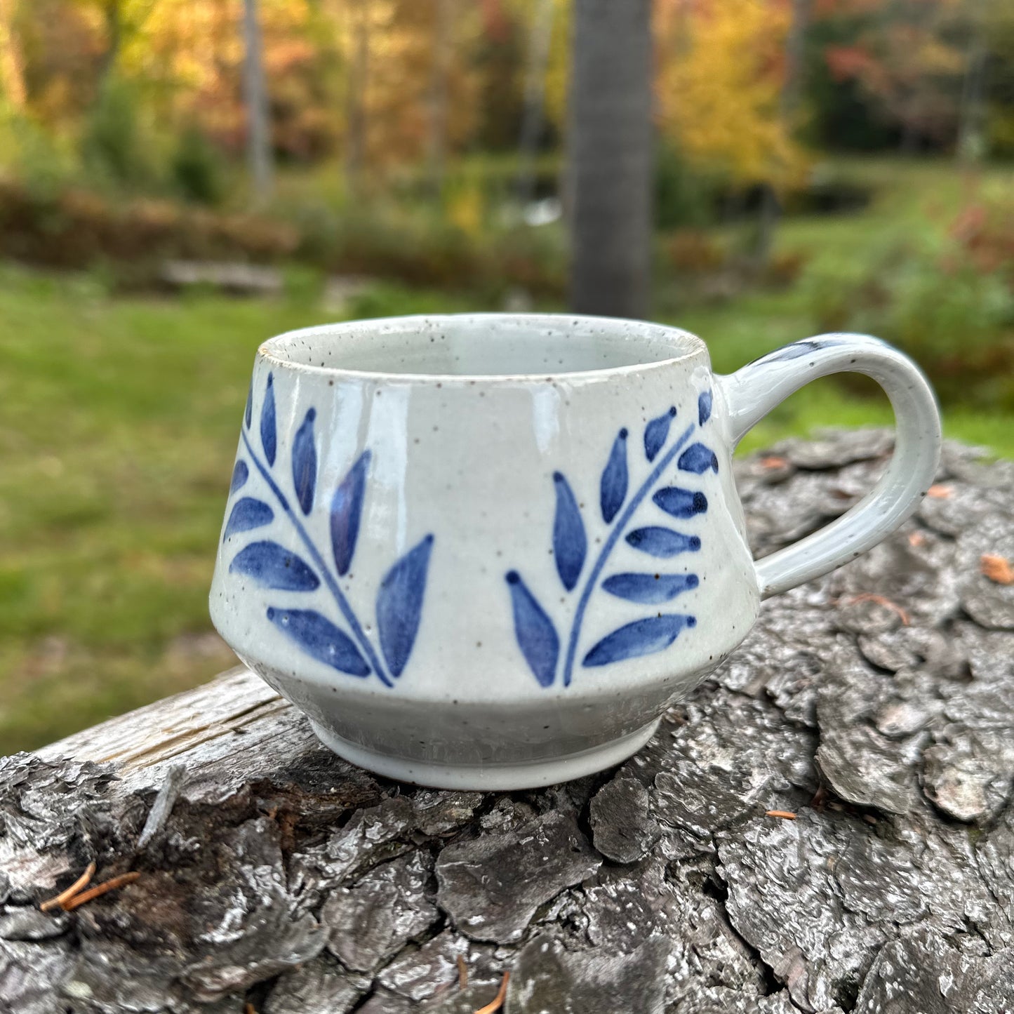 Cobalt Brushwork Angle Mug