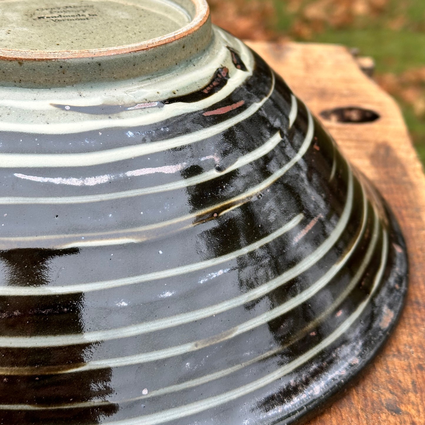 Black Slipware Medium Serving Bowl