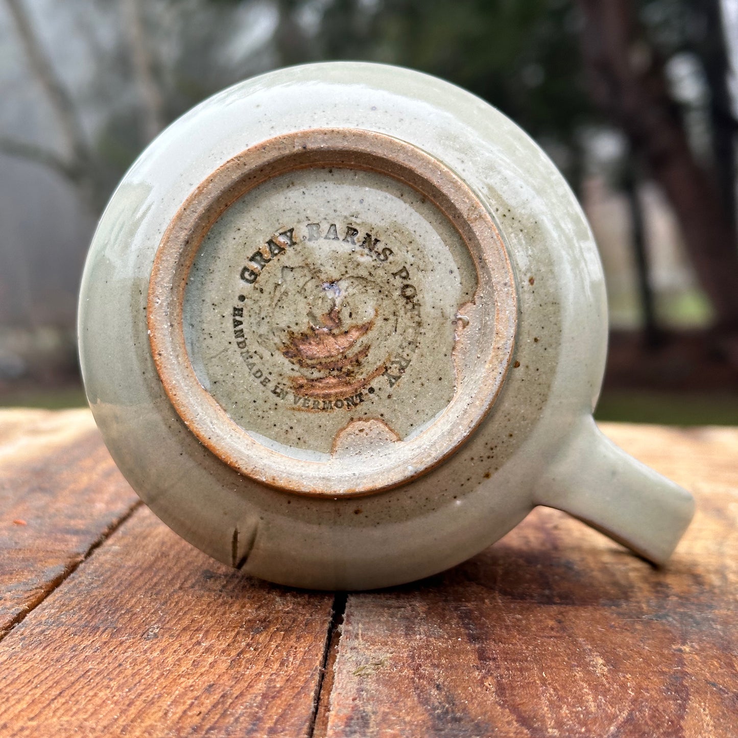 Queen Anne's Lace Celadon Angle Mug