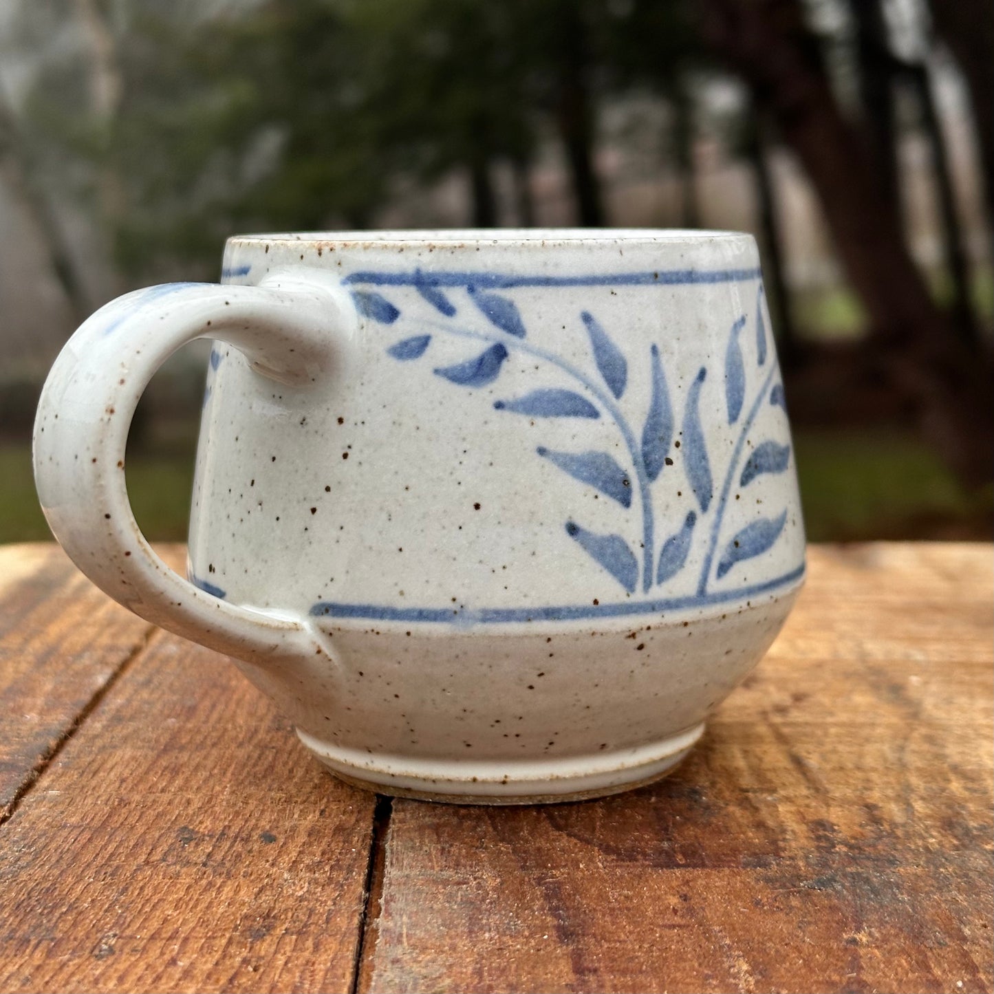 Cobalt Brushwork Angle Mug