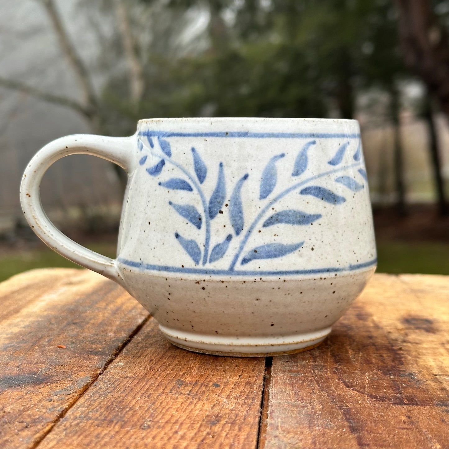 Cobalt Brushwork Angle Mug