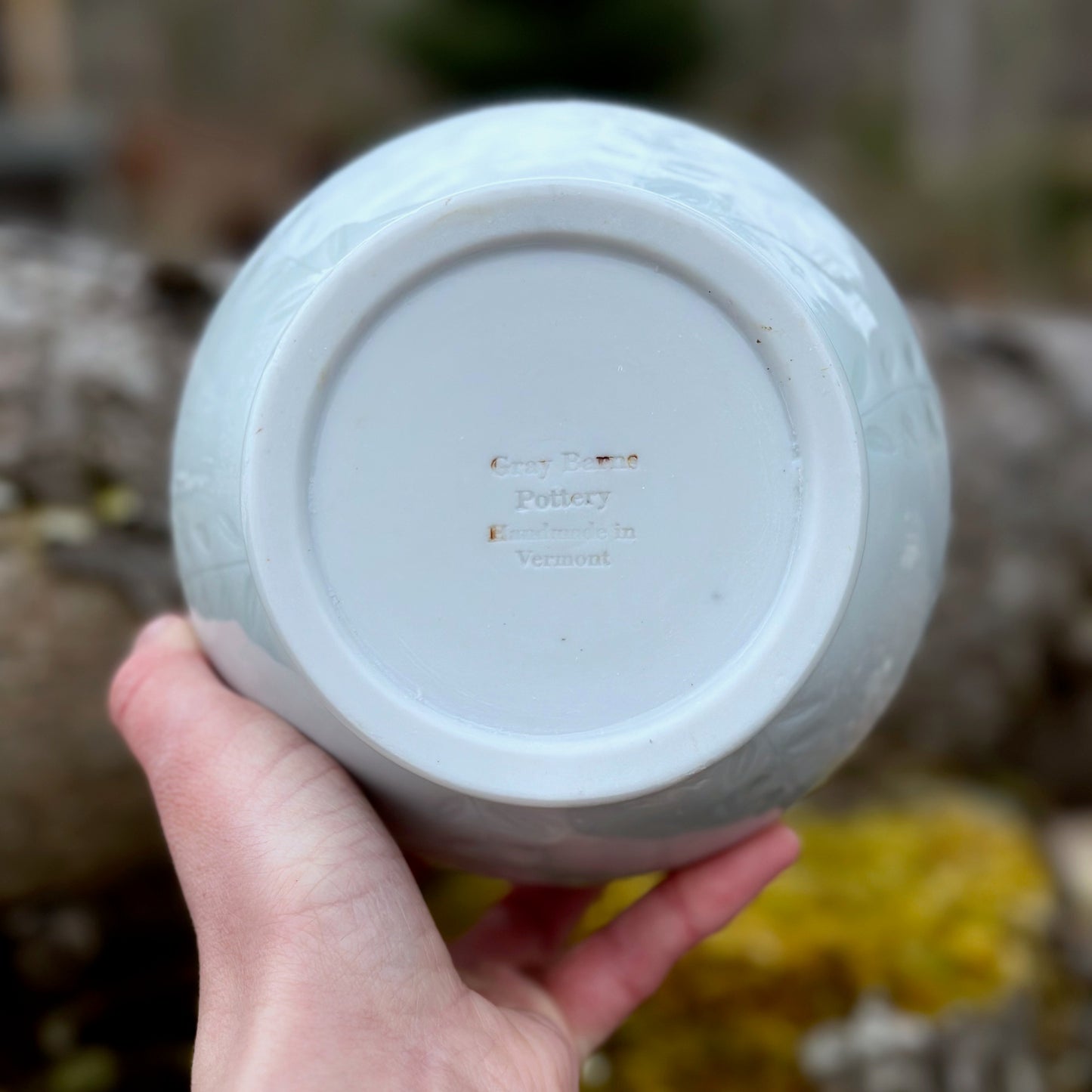 Porcelain Fern Storage Jar