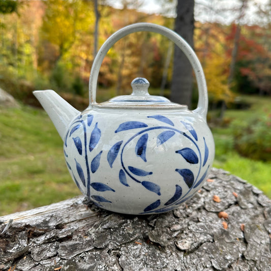 Cobalt Vine Tea Pot