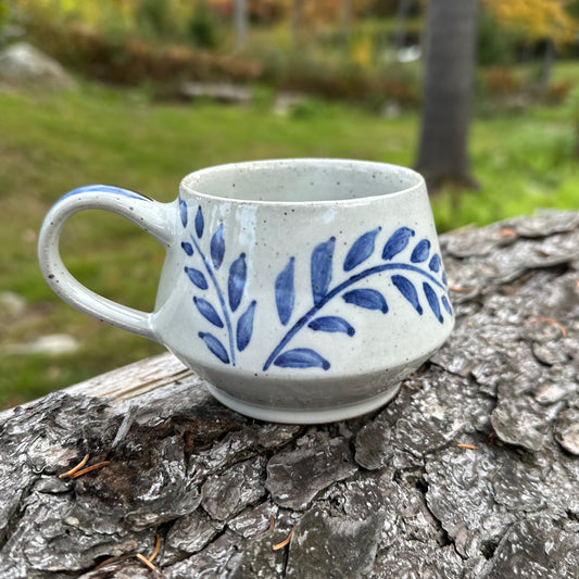 Cobalt Brushwork Angle Mug