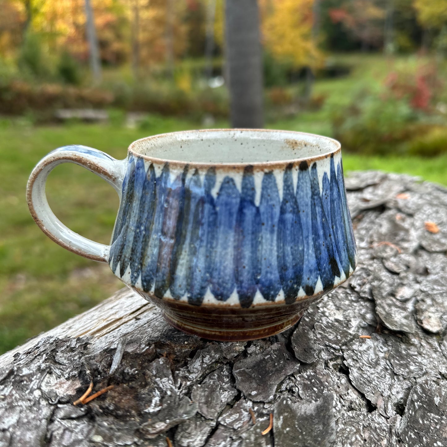 Cobalt and Iron Brushwork Mug