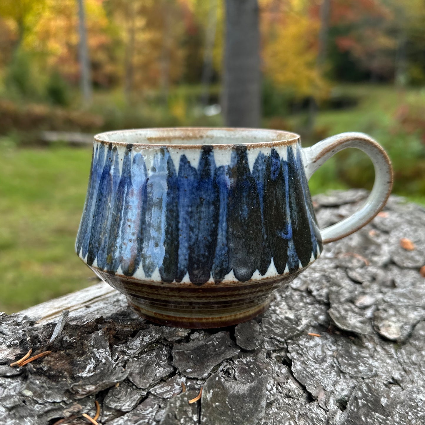 Cobalt and Iron Brushwork Mug