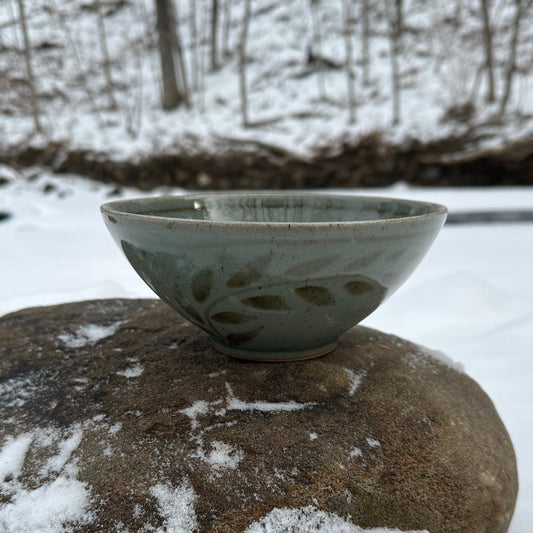 Celadon Iron Brushwork Cereal Bowl