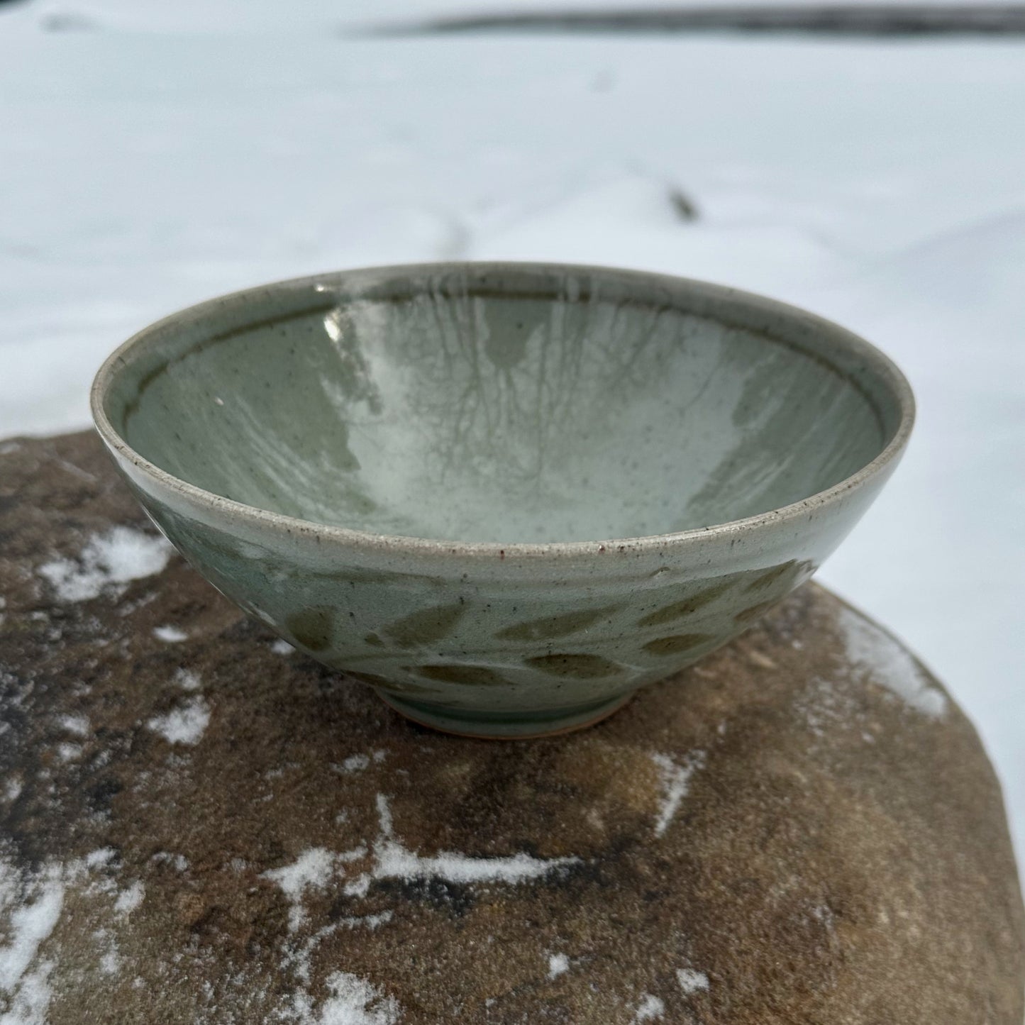 Celadon Iron Brushwork Cereal Bowl