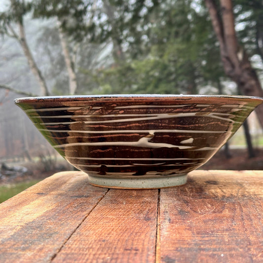 Black Slipware Medium Serving Bowl