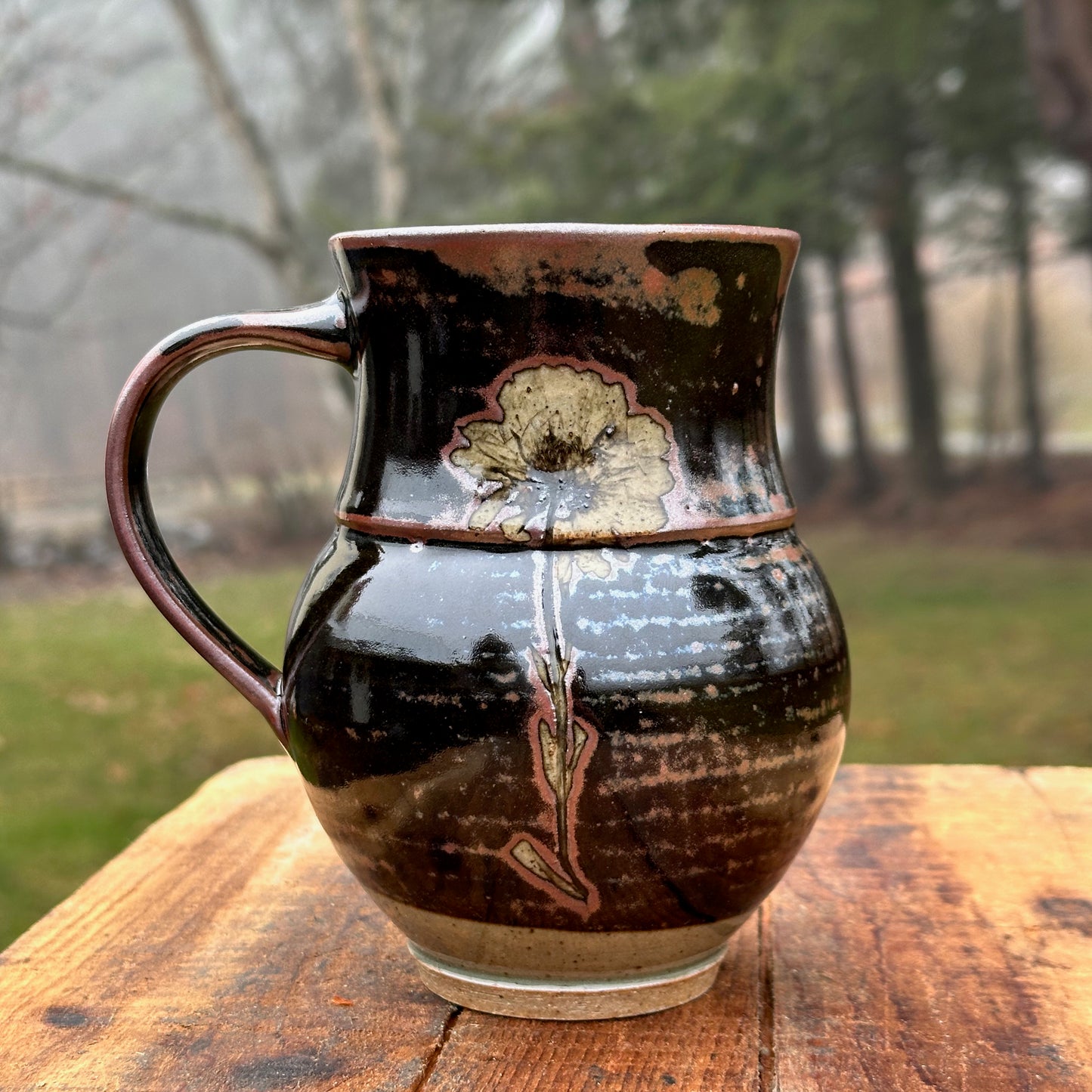 Calendula Black Garden Mug
