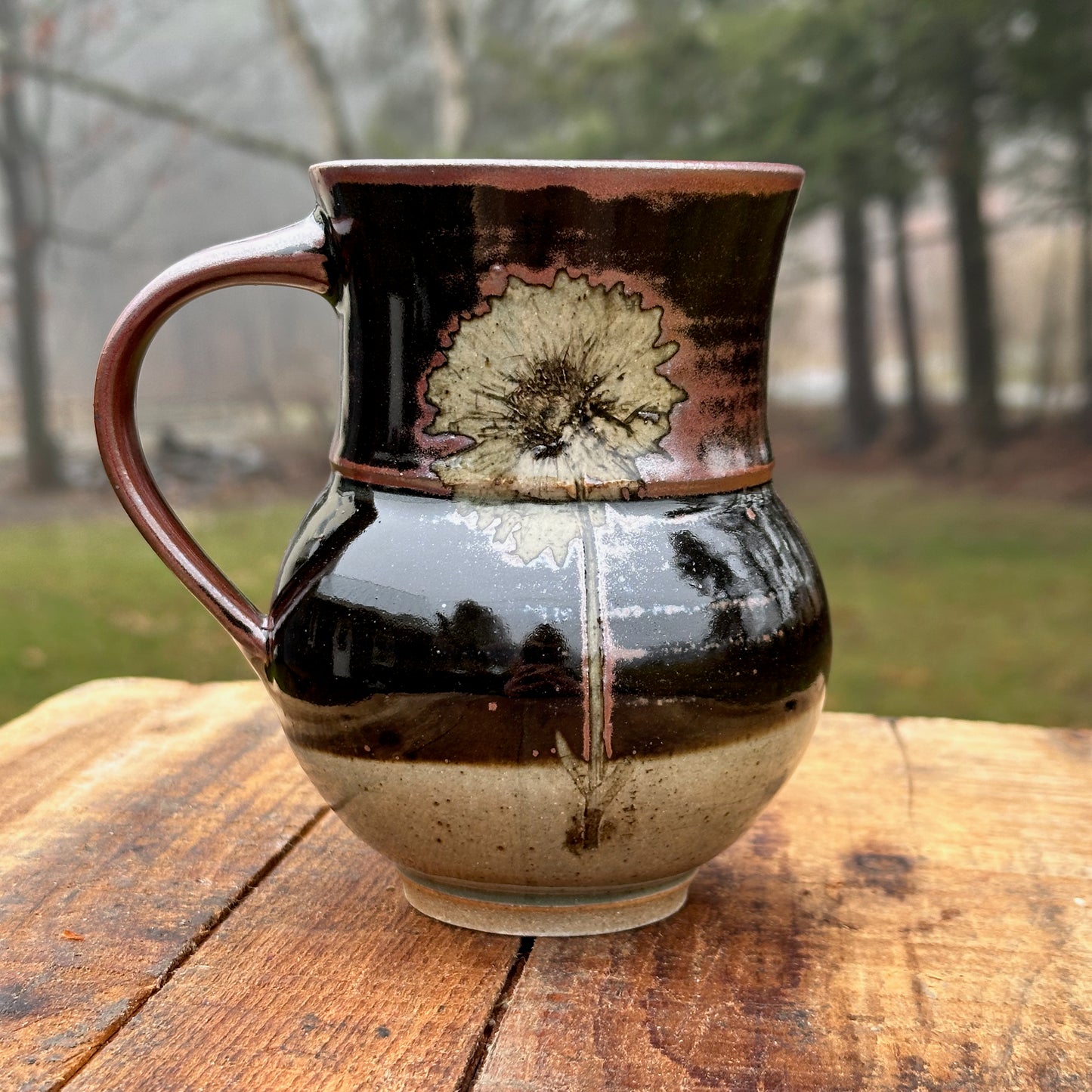 Calendula Black Garden Mug