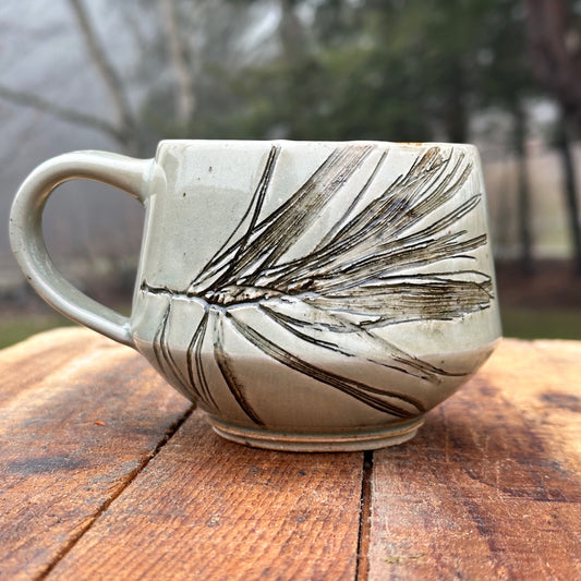 Evergreen Celadon Slipware Angle Mug