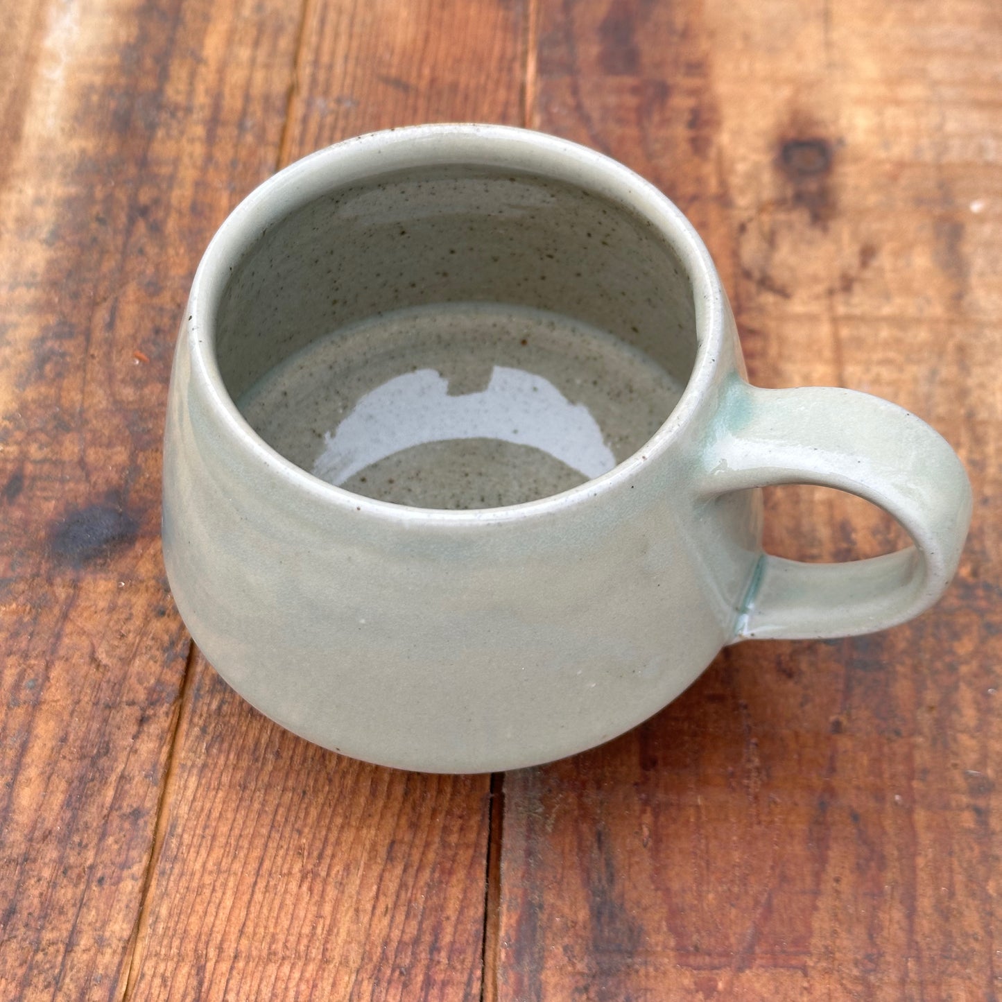 Queen Anne's Lace Celadon Angle Mug