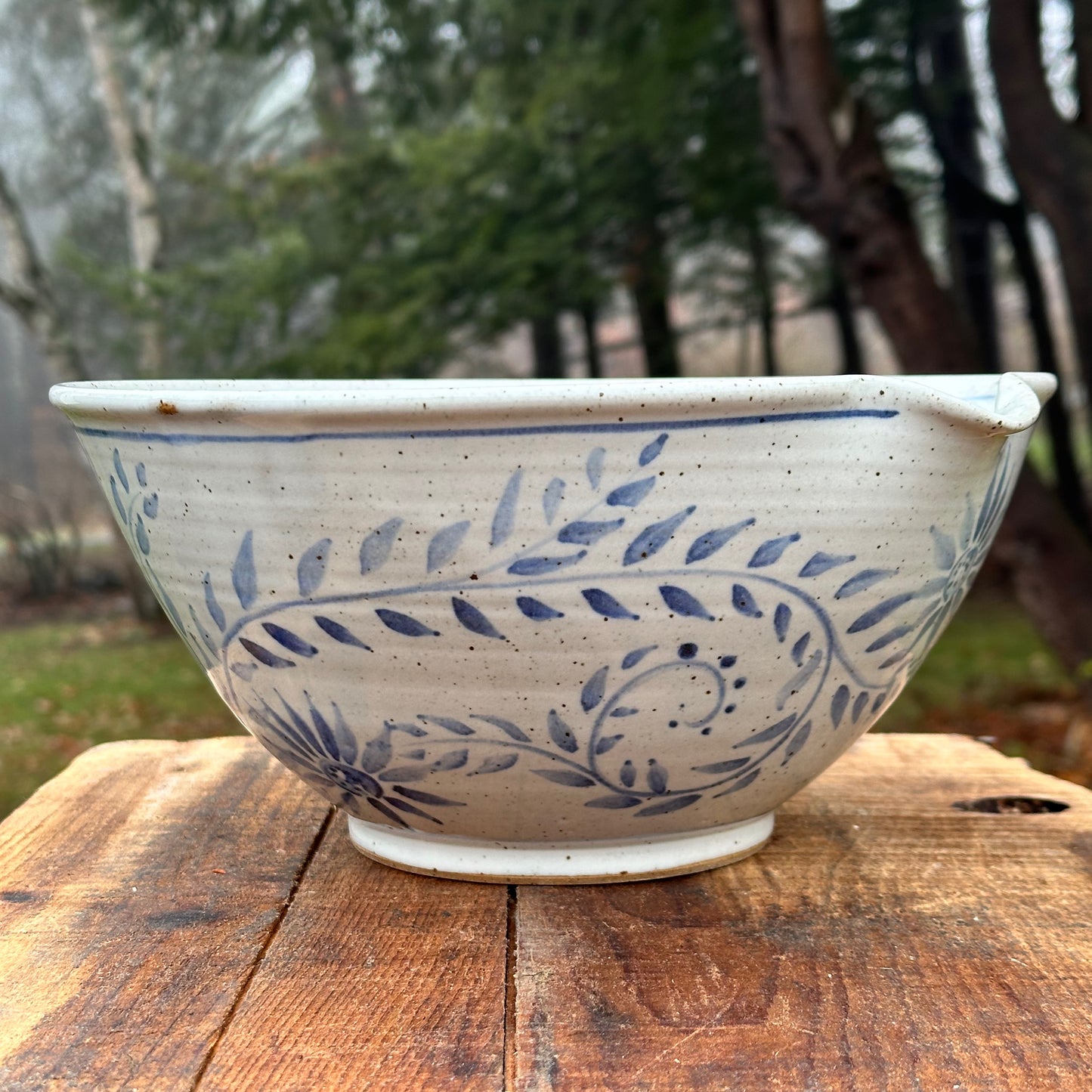 Cobalt Brushwork Medium Batter Bowl