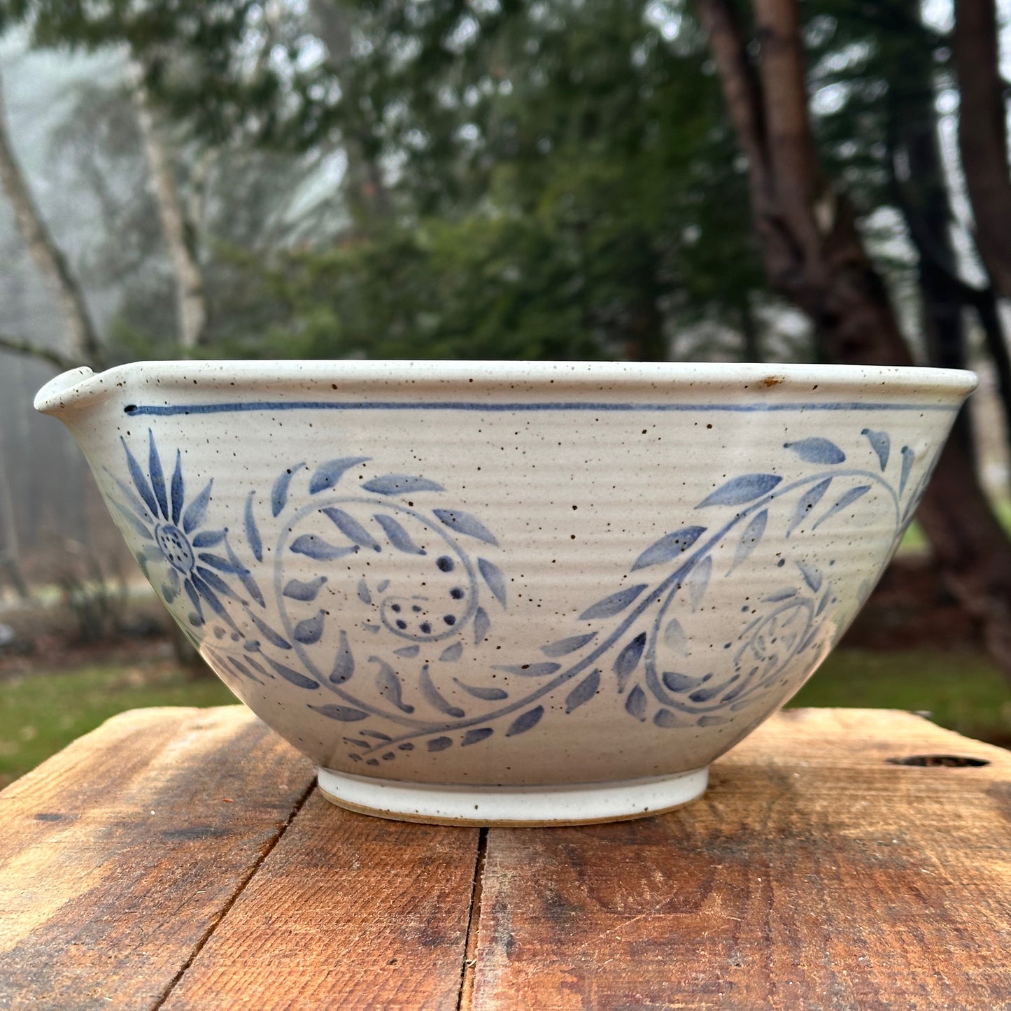 Cobalt Brushwork Medium Batter Bowl