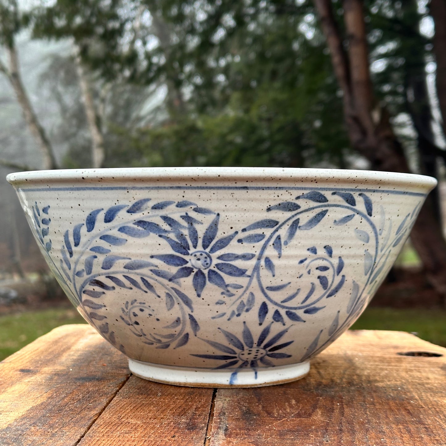 Cobalt Brushwork Medium Batter Bowl