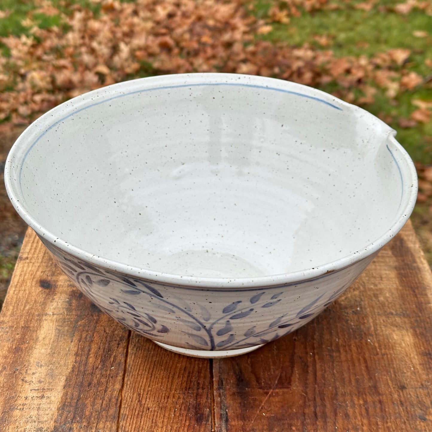 Cobalt Brushwork Medium Batter Bowl