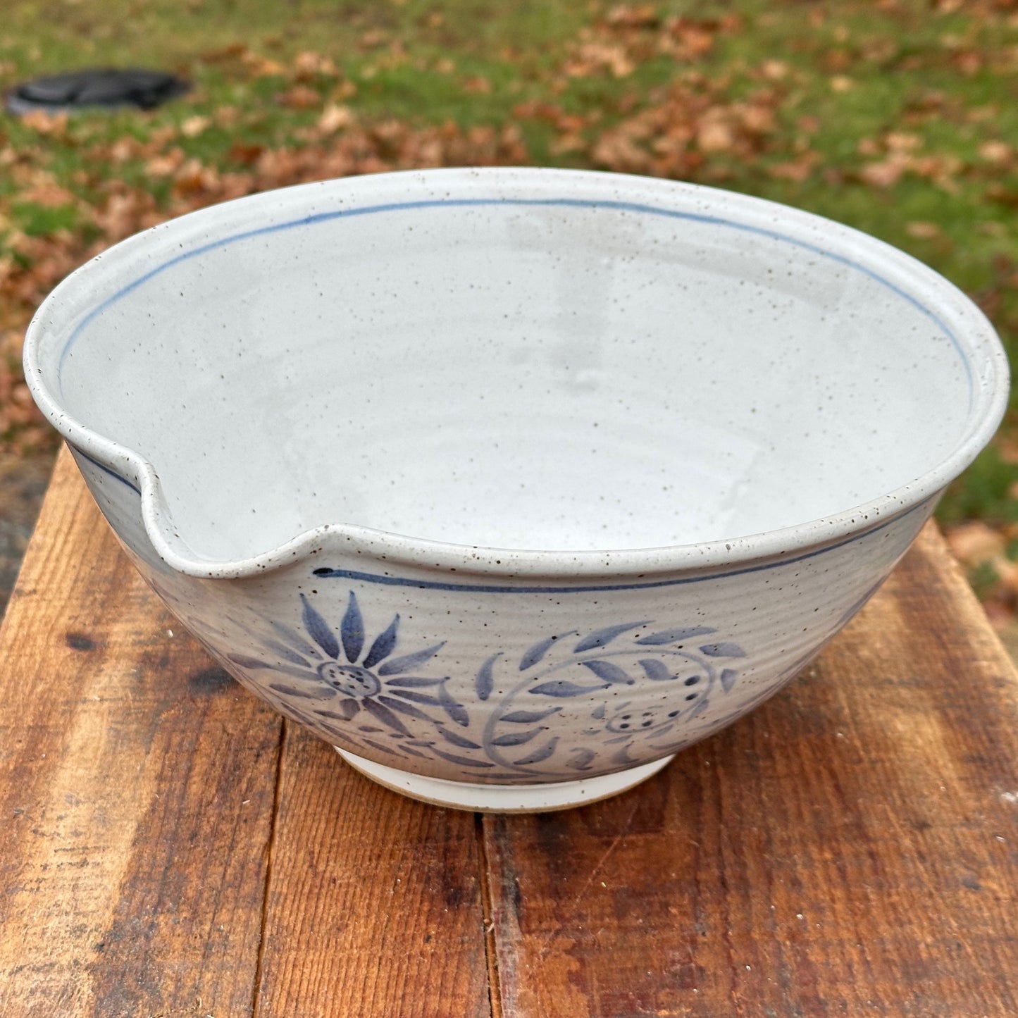 Cobalt Brushwork Medium Batter Bowl