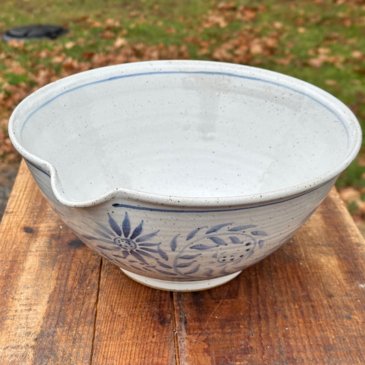 Cobalt Brushwork Medium Batter Bowl