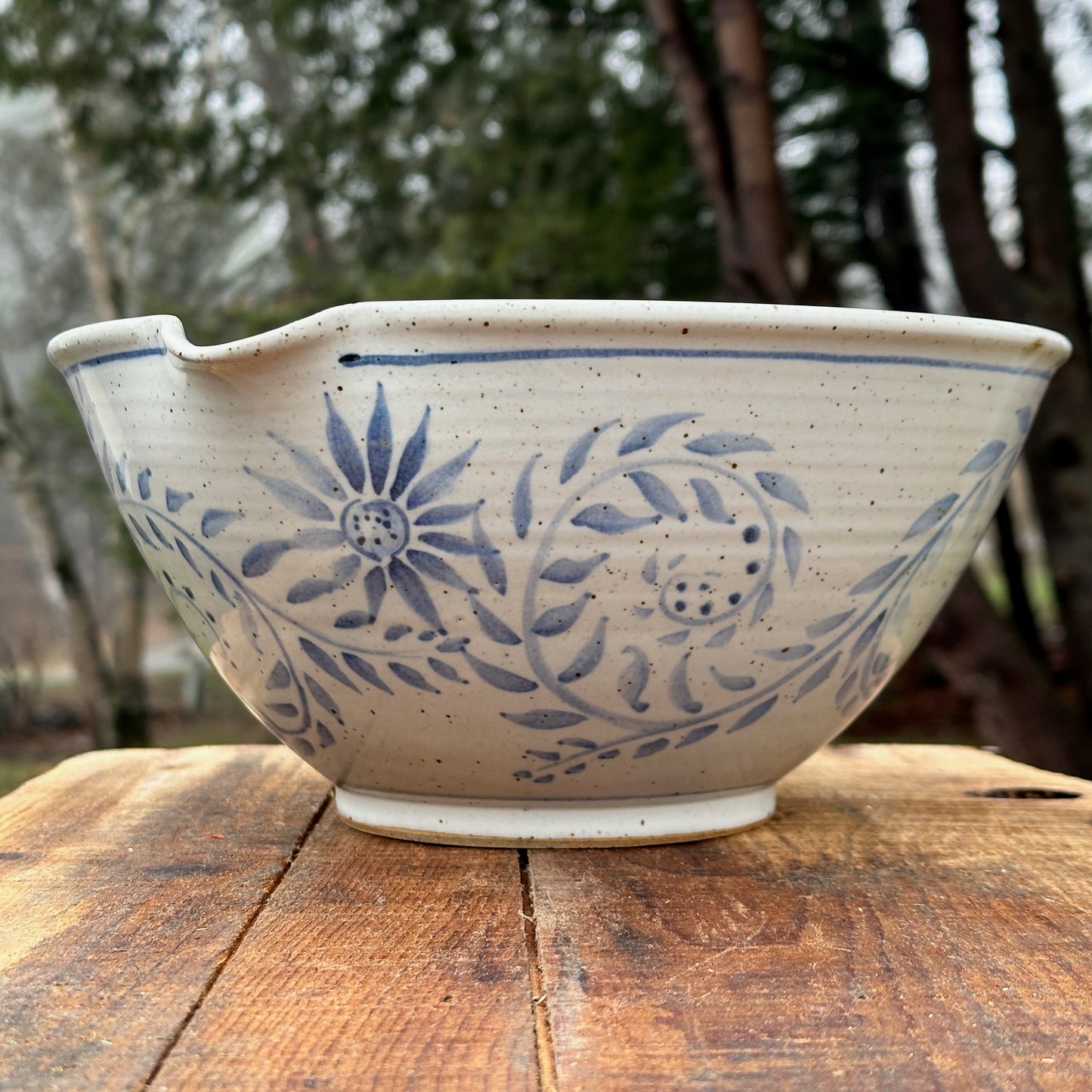 Cobalt Brushwork Medium Batter Bowl