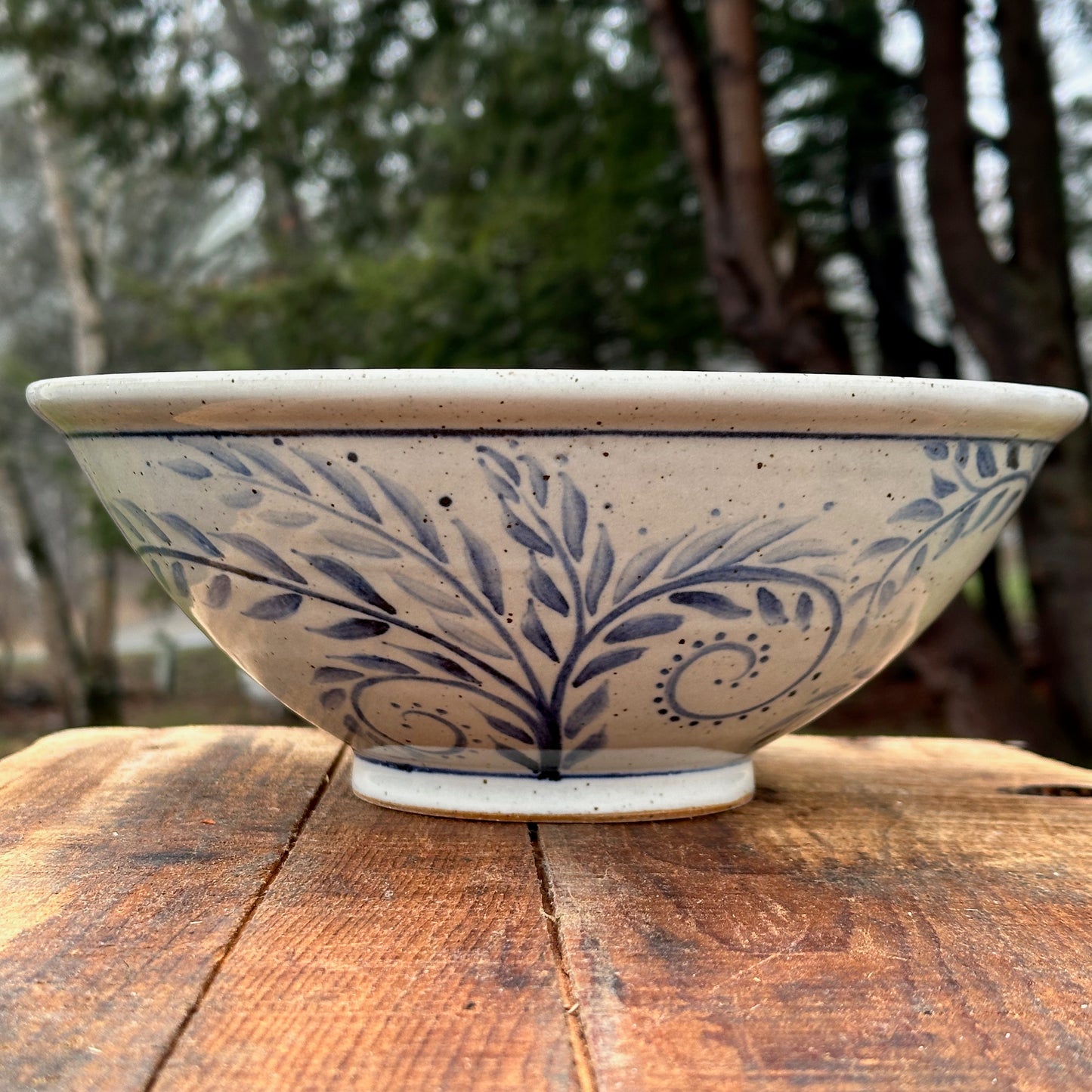 Cobalt Brushwork Medium Serving Bowl