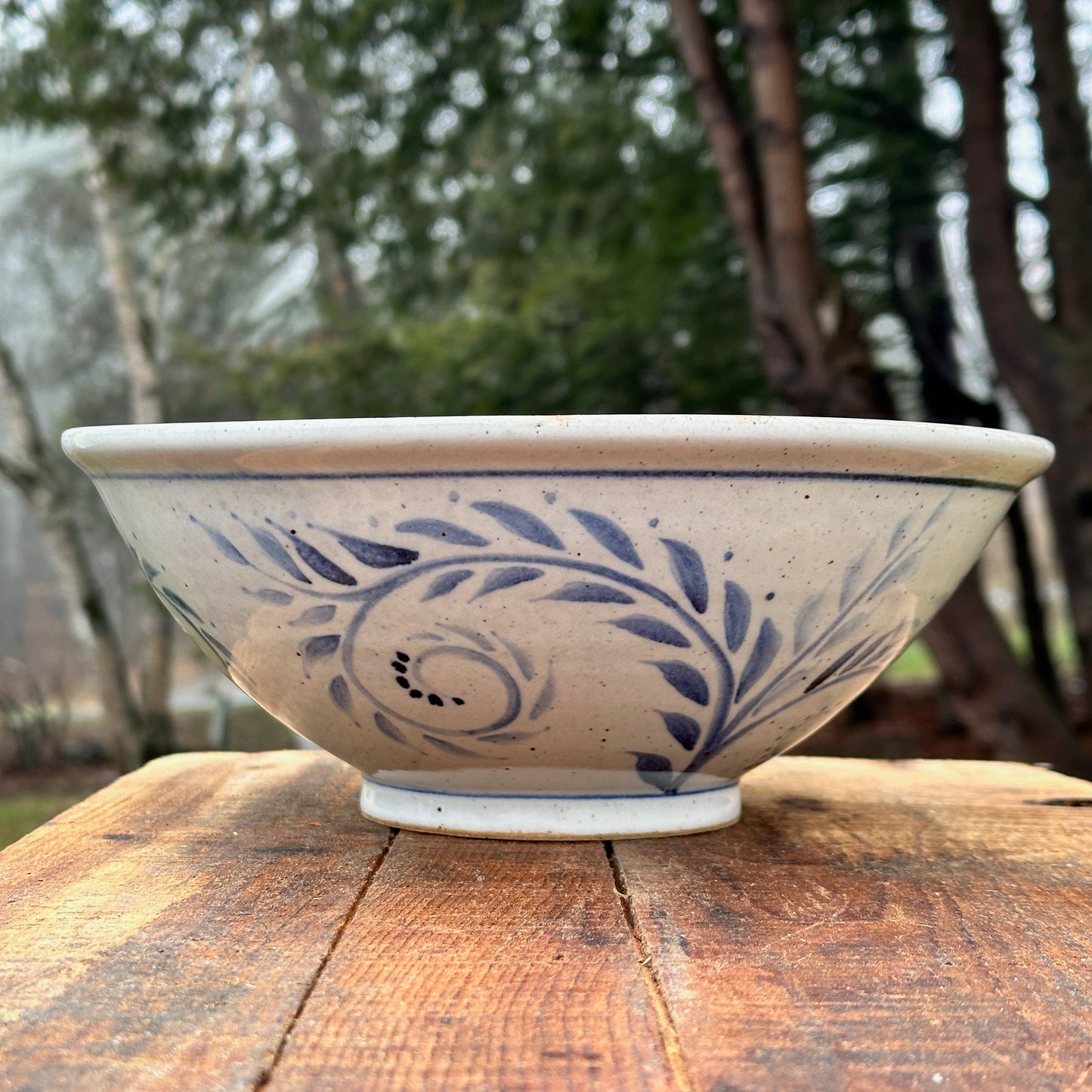 Cobalt Brushwork Medium Serving Bowl