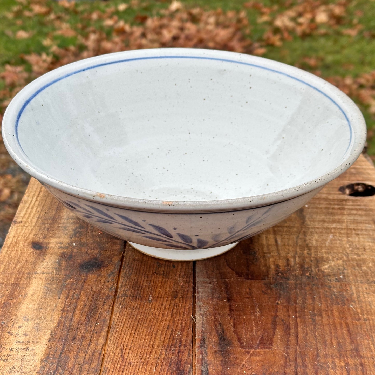 Cobalt Brushwork Medium Serving Bowl