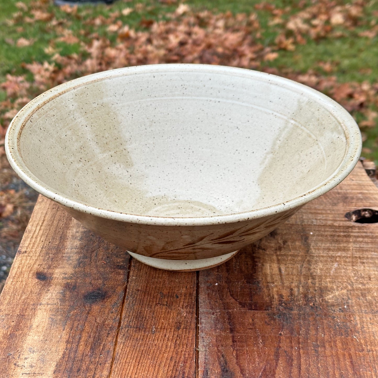 Iron Brushwork Medium Serving Bowl