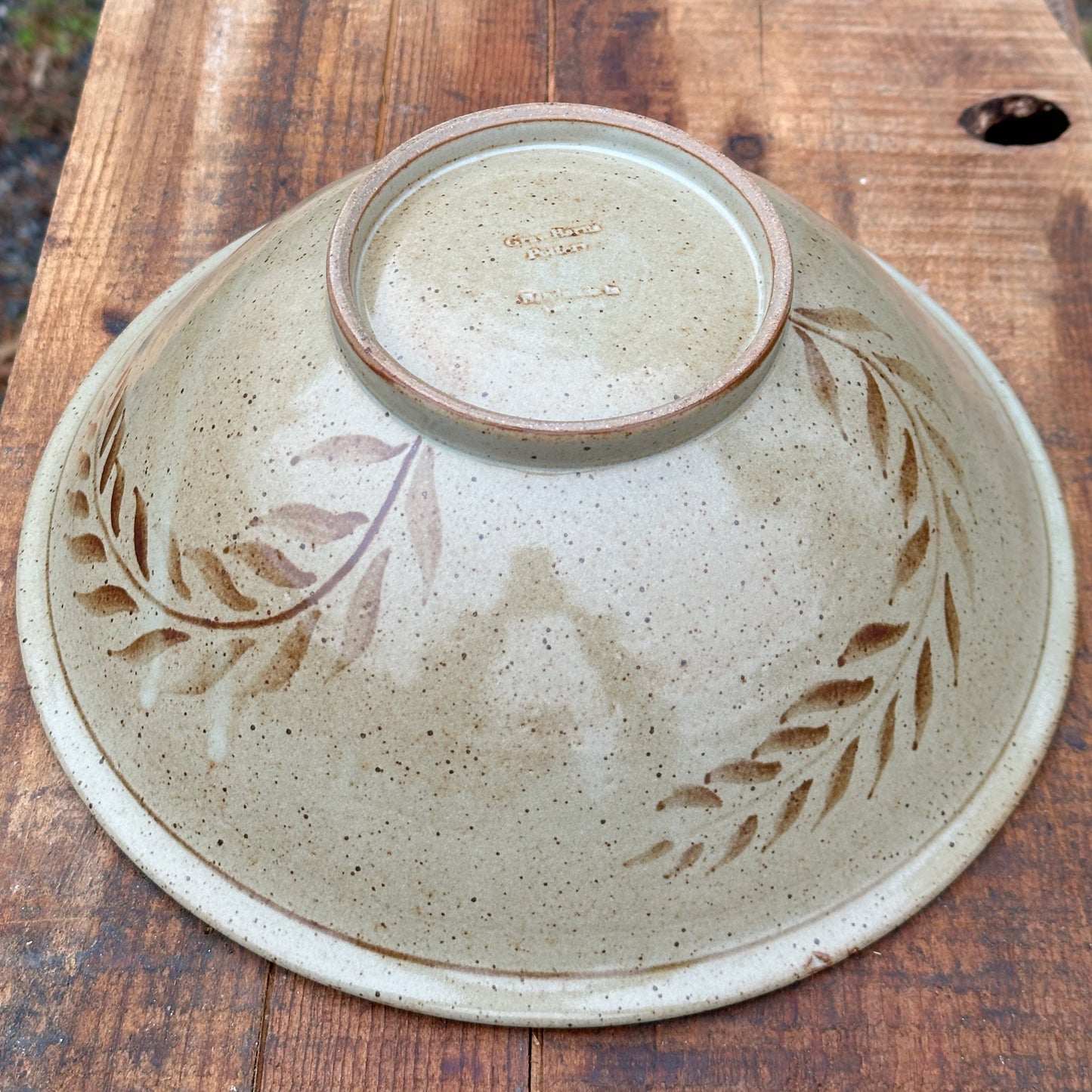 Iron Brushwork Medium Serving Bowl